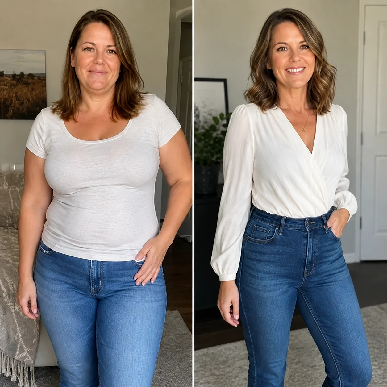 Résultat après 60 jours, photo avant et après